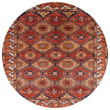Ahgly Company Indoor Round Mid-Century Modern Area Rugs, 4' Round