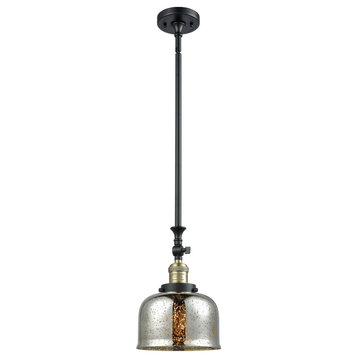 Innovations 1-LT Large Bell 8" Mini Pendant - Black Antique Brass