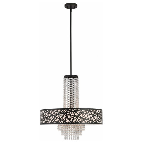 Contemporary Five Light Chandelier-Bronze Finish - Pendants - 218-BEL-2513172