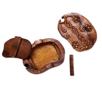 Novica Handmade Autumn Treasure Decorative Wood Puzzle Box