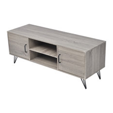 50 Most Por Media Storage And Units For 2018 Houzz Uk Vidaxl Tv Cabinet With Doors Grey 120x40x45 Cm Stands