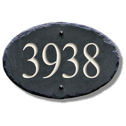 Traditional House Numbers by THE SLATE MASONS at T. MICHAEL STUDIOS