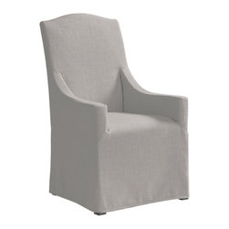 Turin Slipcovered Dining Arm Chair - Esszimmerst&uuml;hle