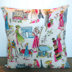 Michael Miller Paris in Springtime cushion - Decorative Pillows