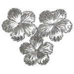 Get My Rugs LLC - Handmade Decorative Silver Aluminium Tray, Silver Color Coated - This unique three piece designer decor set is perfectly suitable for your walls or for T.V cabinet. Made up of aluminium this traditional three set piece is best in class. Available in silver.