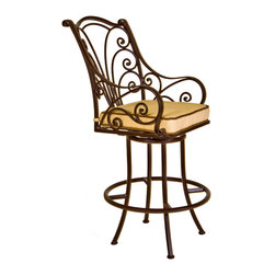 Ashbury Swivel Bar Stool With Arms - Bar Stools And Counter Stools