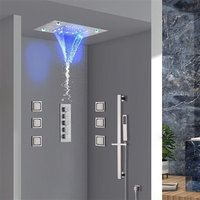 Fontana 20*14" LED Recessed Ceiling Mount Rainfall Shower System ...