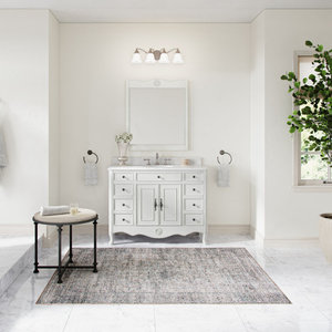The Sadie Bathroom Vanity, Antique White, 46.5", Single Sink, Freestanding