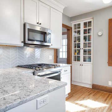 Project 3435-1 Plaid Wallpaper Kitchen Remodel Ford Pkwy St. Paul
