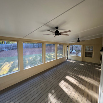 Trex Deck Build, Shed Roof Porch Install, and Door Replacement in Alpharetta, GA