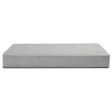 Reversible Daybed Twin Mattress Cover, Opal Gray Velvet, 8"