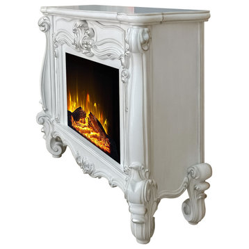 ACME Versailles Fireplace in Bone White Finish