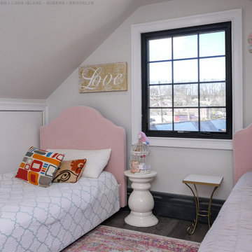 New Black Window in Great Kids Bedroom - Renewal by Andersen Long Island