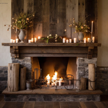 Gorgeous Fireplace Mantels with Wooden Corbels