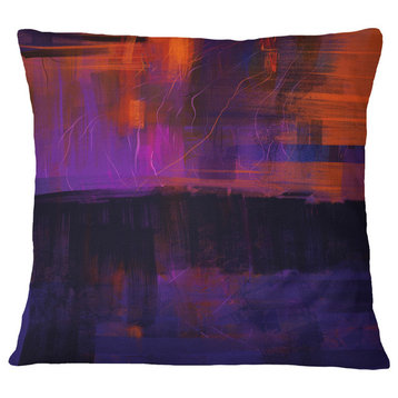 Blue Vs Red Textures Abstract Throw Pillow, 18"x18"