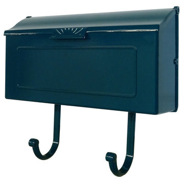 Mid Modern Nash Horizontal Mailbox, Blue
