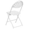 Plastic Folding Chair in White