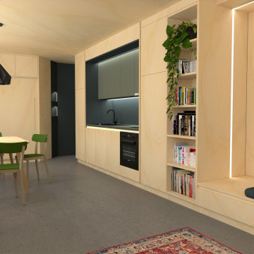 Restructuration et aménagement intérieur d'un studio de 45 m2