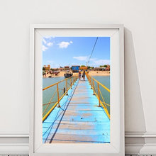 Wooden pier in the sea, Galinhos - RN, Brazil. Downloadable Instant Dig