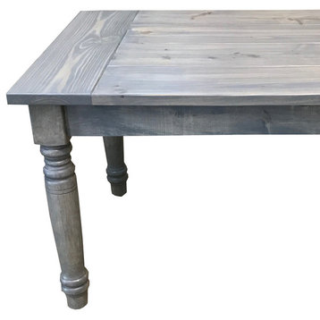Grey English Farmhouse Table, 42"