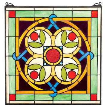 Celtic Floral Quatrefoil Window