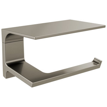 Delta Pivotal Tissue Holder With Shelf, Stainless, 79956-SS
