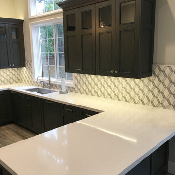 Custom Handcrafted Kitchen Cabinetry Dark Wood Stain, Black