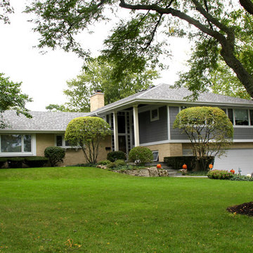 Glenview, IL Gray Slate Exterior Hardie Board Siding Remodel