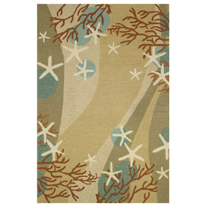 Homefires Coral Waves Beach Style Area Rugs By Clickhere2shop Houzz