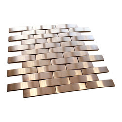 Bronze Stainless Steel Subway Style Mosaic Tiles - Home Accessories & Decor