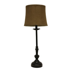 Decor Therapy - Decor Therapy 1-Light Buffet Table Lamp, Oil Rubbed Bronze - Table Lamps