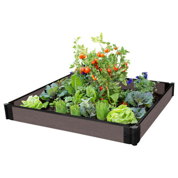 Weathered Wood Raised Garden Bed 4' x 4' x 5.5� � 1� profile