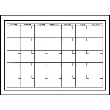 Whiteboard Monthly Calendar Decal
