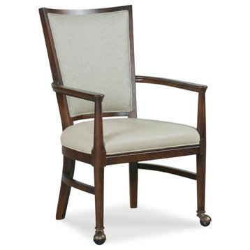 Garland Arm Chair, 8703 Alabaster Fabric, Finish: Tobacco