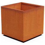 PlanterCraft - Corten Steel Planter, Cube Large - 24"lx24"wx24"h - Planters are more than just a vessel for your live accents. As an essential element of your interior and exterior design scheme, planters express style and reflect your creative vision, adding to the perceived image of who you are as a company, organization, or individual.