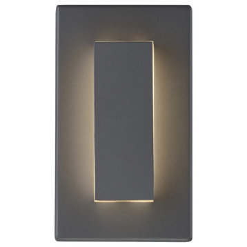 Aspen 8" Outdoor Wall Sconce, Charcoal