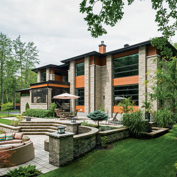 Arriscraft Driftwood Building Stone Home - Quebec