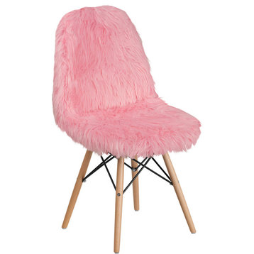 Shaggy Chair, Light Pink