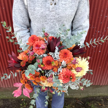 Slow Flowers November 2019 - design inspiration with heirloom chrysanthemums