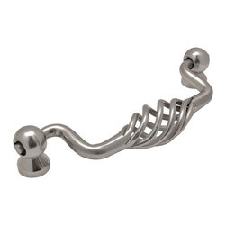 Cosmas - Cosmas 9993-96SN Satin Nickel Birdcage Cabinet Pull - Cabinet And Drawer Handle Pulls