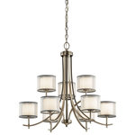 Kichler Lighting - Kichler Lighting 43150AP Tallie - Nine Light 2-Tier Chandelier - Canopy Included: TRUE  Shade InTallie Nine Light 2- Antique Pewter Satin *UL Approved: YES Energy Star Qualified: n/a ADA Certified: n/a  *Number of Lights: Lamp: 9-*Wattage:60w G9 bulb(s) *Bulb Included:No *Bulb Type:G9 *Finish Type:Antique Pewter