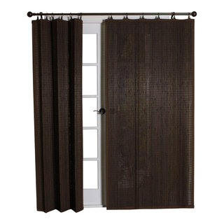 Versailles Bamboo Wood Curtain Ring Top Panel, 40