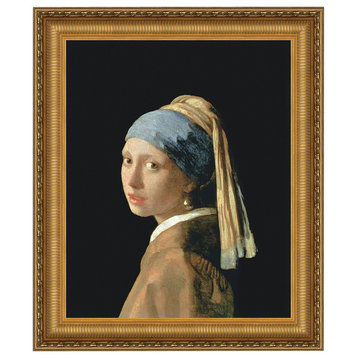 "Girl With a Pearl Earring" Stretched Canvas Replica, 22"x25.5"