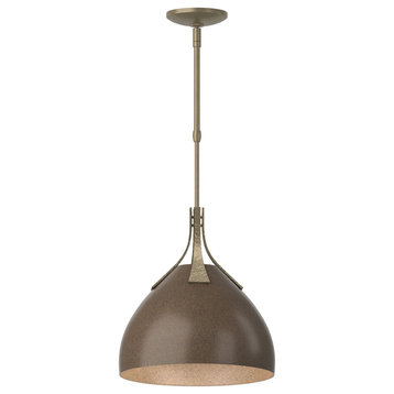 Summit Pendant, Soft Gold Finish, Bronze Accents, Standard Overall Height