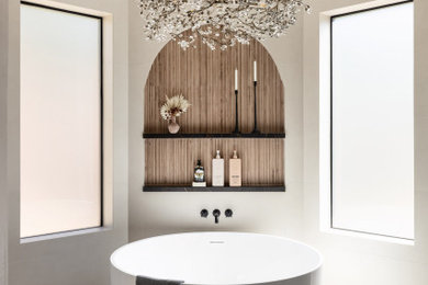 Example of a transitional bathroom design in Phoenix