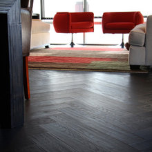 ebonised oak floor