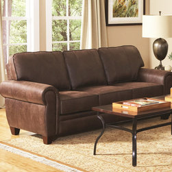 Bentley Rustic Styled Sofa in Brown - Sofas