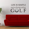 Life Wall Decal is Simple-Golf Wall Decal, 22", Raspberry