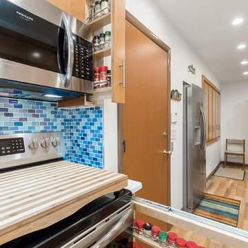 Galley Kitchen Remodel Done with New Custom Cabinets