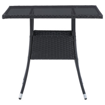 Parksville Patio Square Dining Table, Black